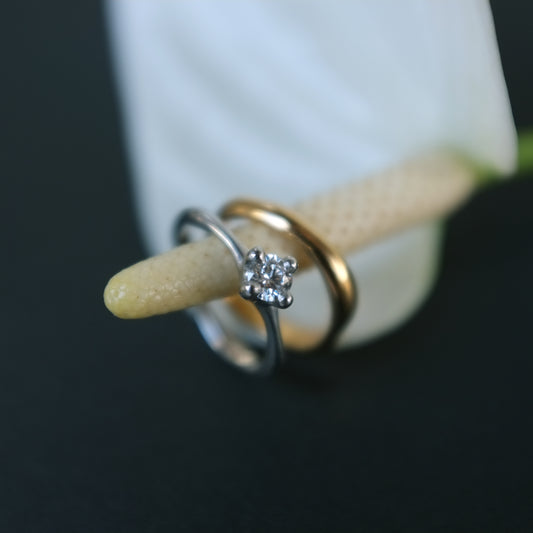 婚約指輪_4つ爪デザインリング